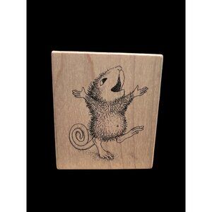 House Mouse C348 Maxwell Mouse 2”x2” Wooden Stamp‎ 1999, Arts & Crafts